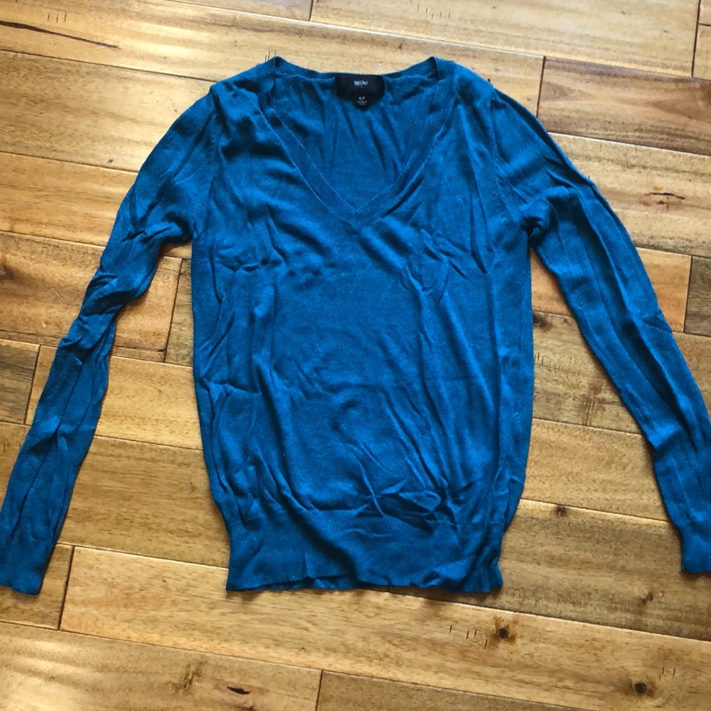 Blue V-Neck Sweater